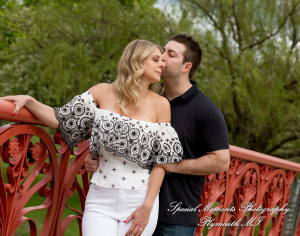 Melissa & Philip at Belle Isle Fountain Detroit MI engagement photography