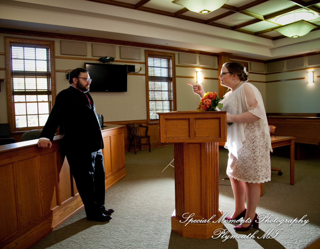 Jessica & Mike at 35th District Court Plymouth MI wedding photography