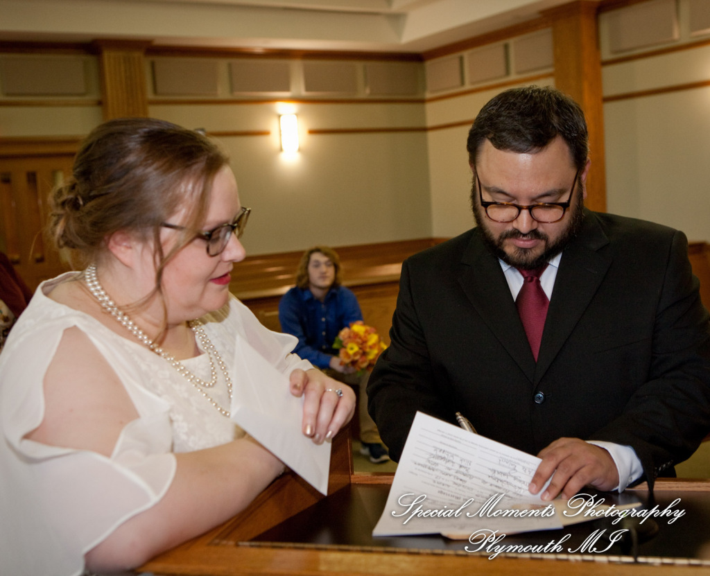 Jessica & Mike at 35th District Court Plymouth MI wedding photography