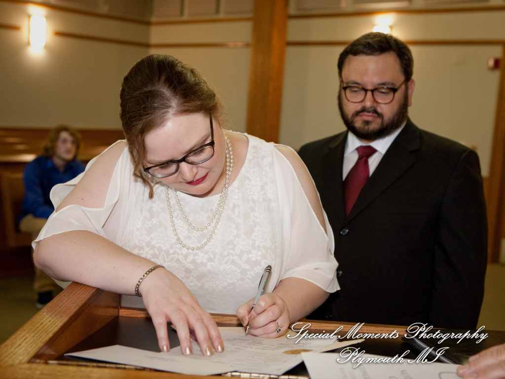 Jessica & Mike at 35th District Court Plymouth MI wedding photography