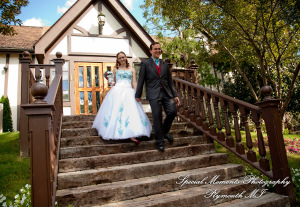Erynn & Brian at Canterbury Castle Lake Orion MI wedding photograph