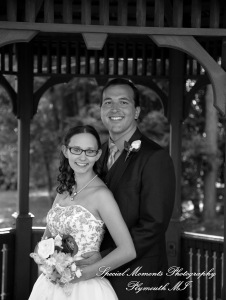 Erynn & Brian at Canterbury Castle Lake Orion MI wedding photograph