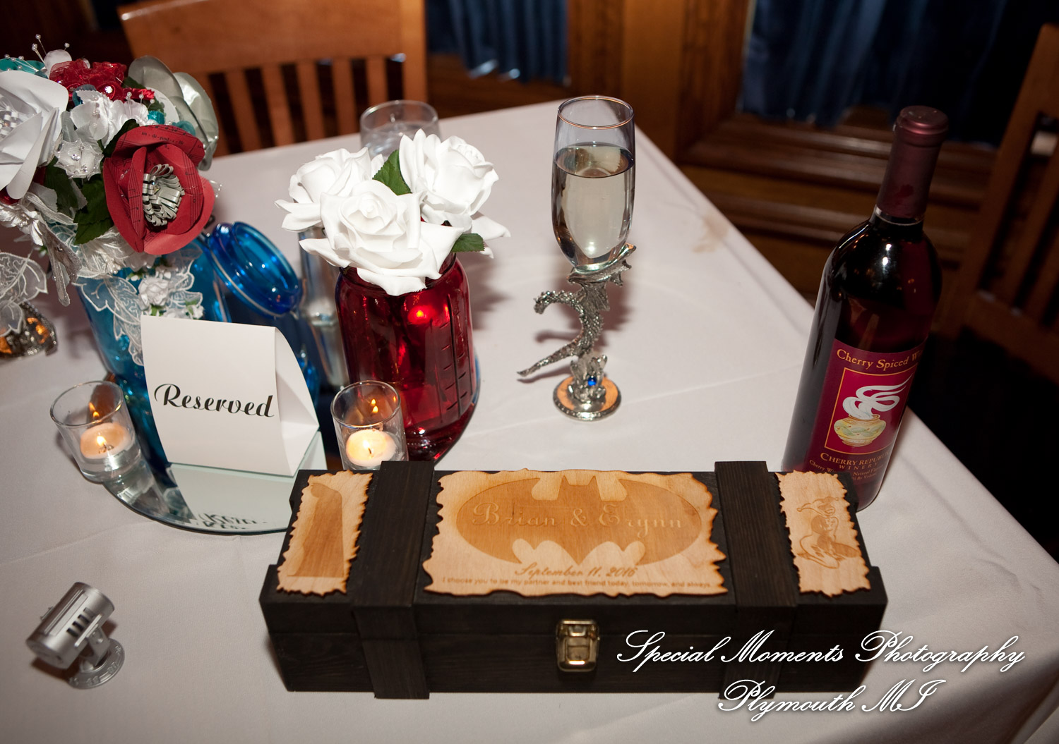 Erynn & Brian at Canterbury Castle Lake Orion MI wedding photograph