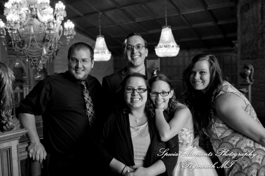 Erynn & Brian at Canterbury Castle Lake Orion MI wedding photograph