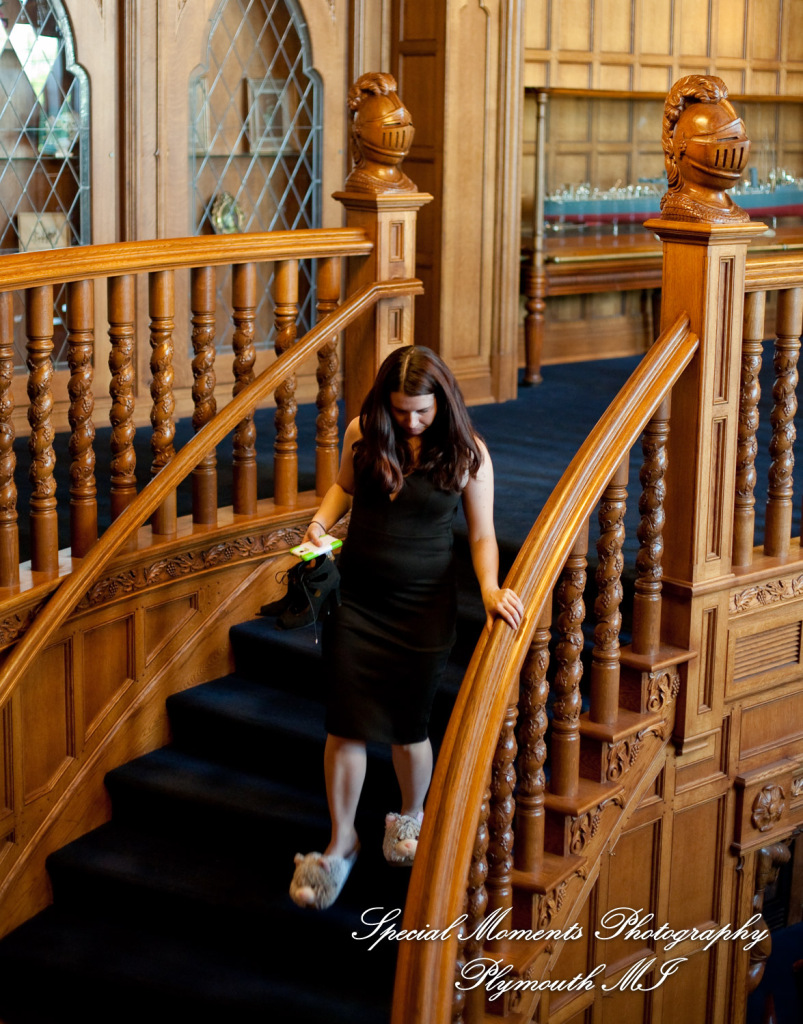 Erynn & Brian at Canterbury Castle Lake Orion MI wedding photograph