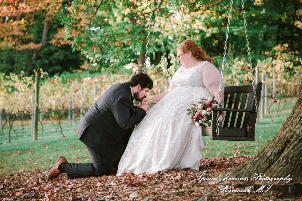 Mike & Jess at Westers Family Vineyard & Winery Rives Junction MI wedding photograph