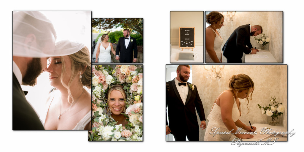 Fine Art Simple Design - Alex & Aidan at Italian American Club Livonia MI wedding album photography