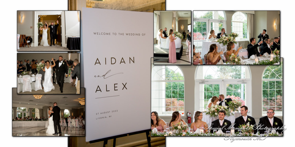 Fine Art Simple Design - Alex & Aidan at Italian American Club Livonia MI wedding album photography