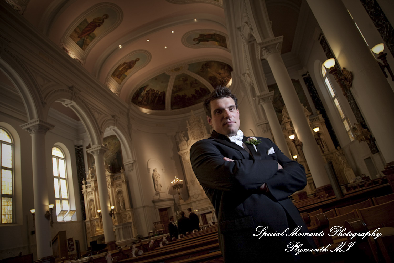 Dave & Angie at Ss. Peter & Paul Jesuit Detroit MI wedding photography