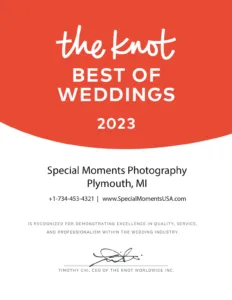 The Knot Best of Weddings 2023 Certificate Special Moments Photography