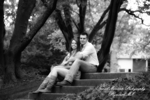 Andy & Jamie at MSU Campus East Lansing MI engagement photograph