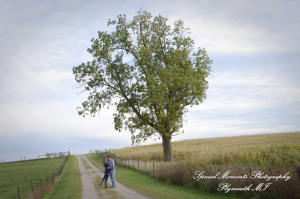 Andy & Jamie at MSU Campus East Lansing MI engagement photograph