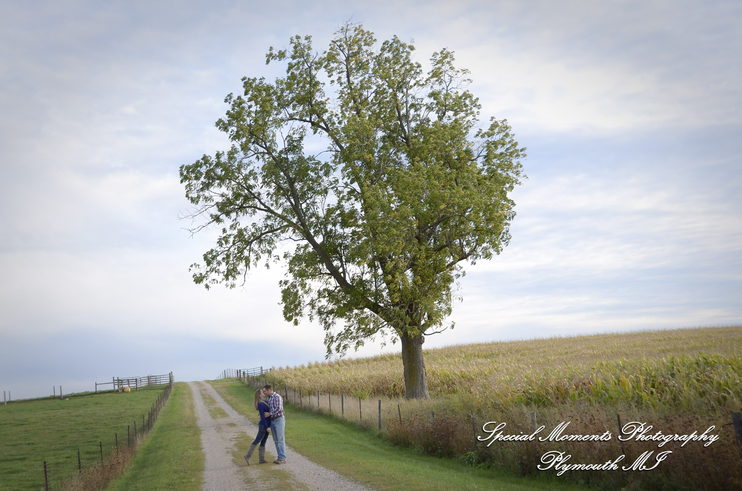 Andy & Jamie at MSU Campus East Lansing MI engagement photograph