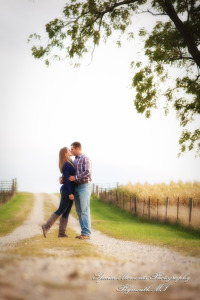 Andy & Jamie at MSU Campus East Lansing MI engagement photograph