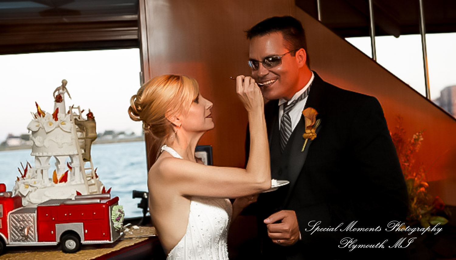 Kam & Jim at Infinity Yacht Jefferson Beach Marina St Clair Shore MI wedding photography