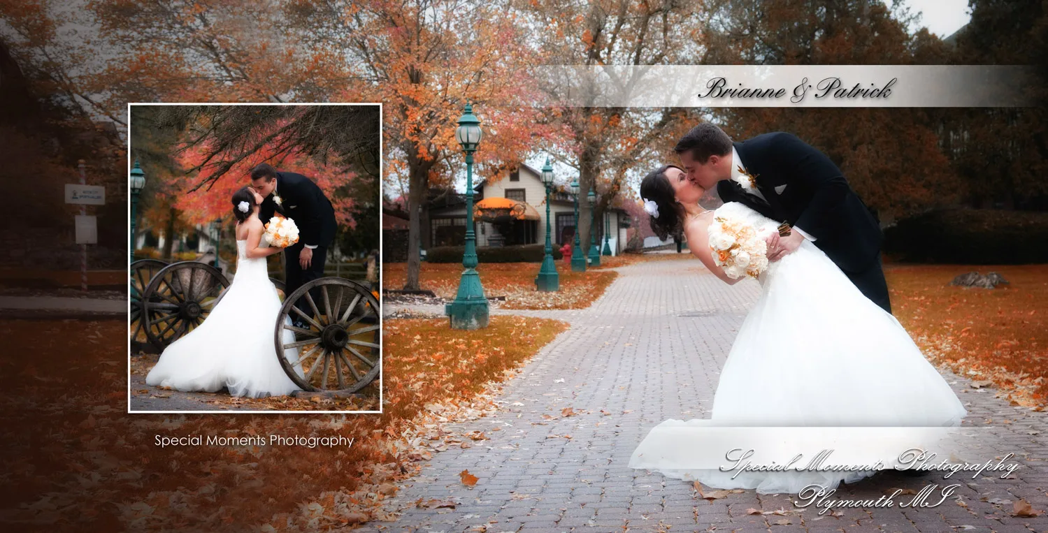 Canterbury Castle Chapel Lake Orion MI wedding album photograph