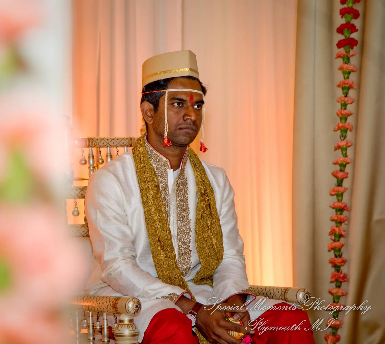 Bharatiya Temple Troy MI wedding photograph