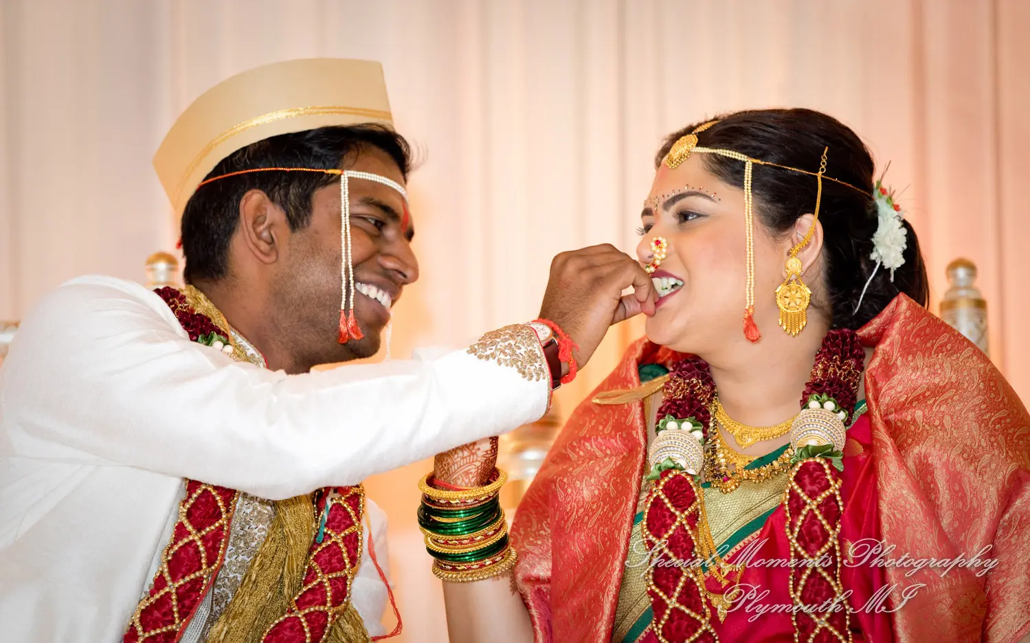 Bharatiya Temple Troy MI wedding photograph