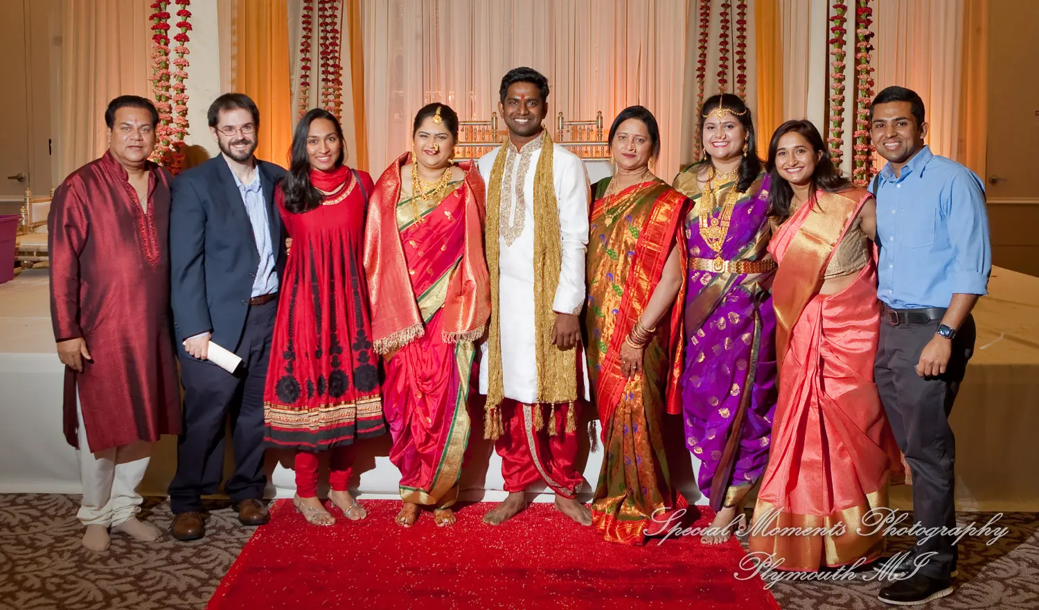 Bharatiya Temple Troy MI wedding photograph