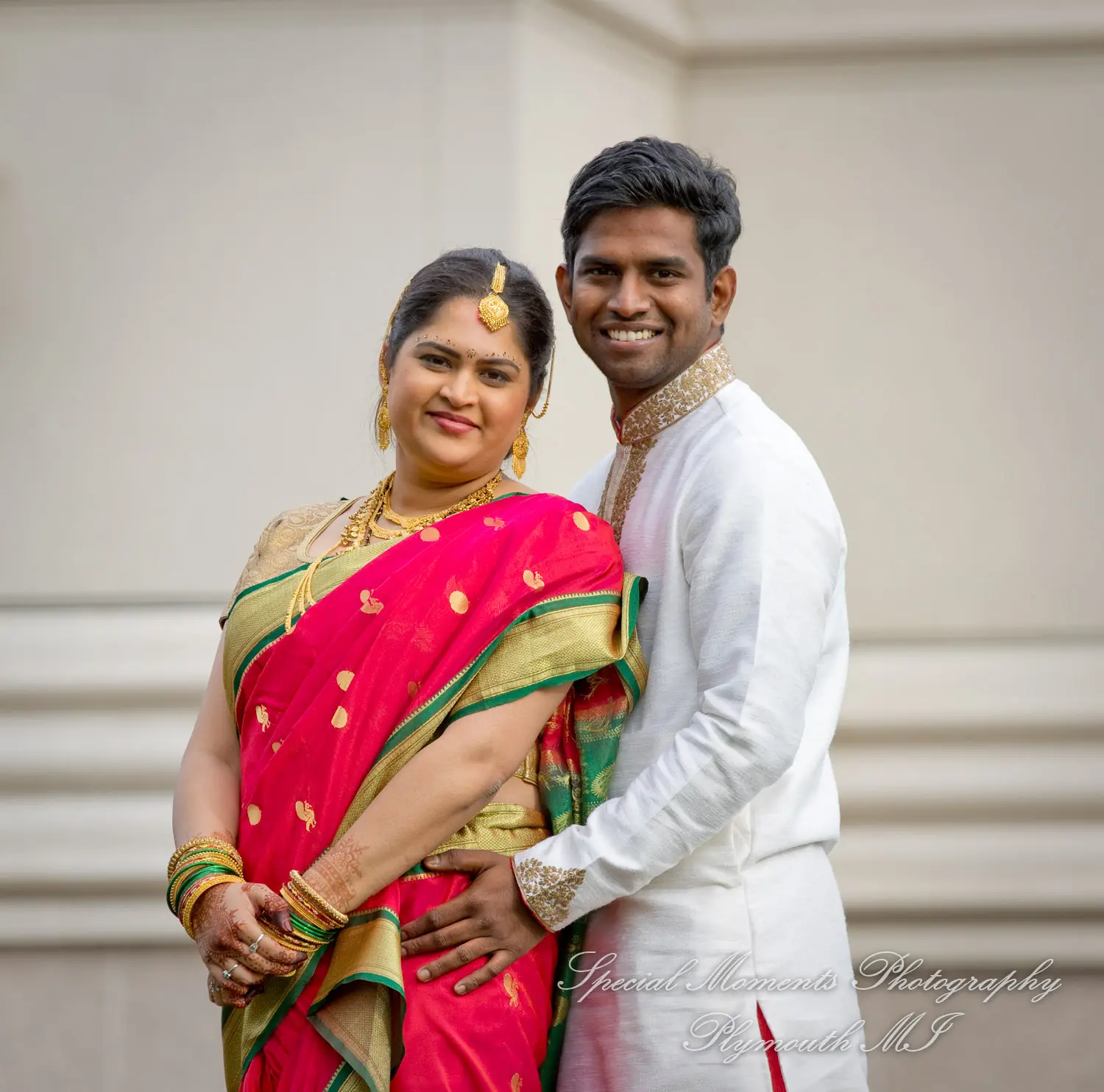 Bharatiya Temple Troy MI wedding photograph