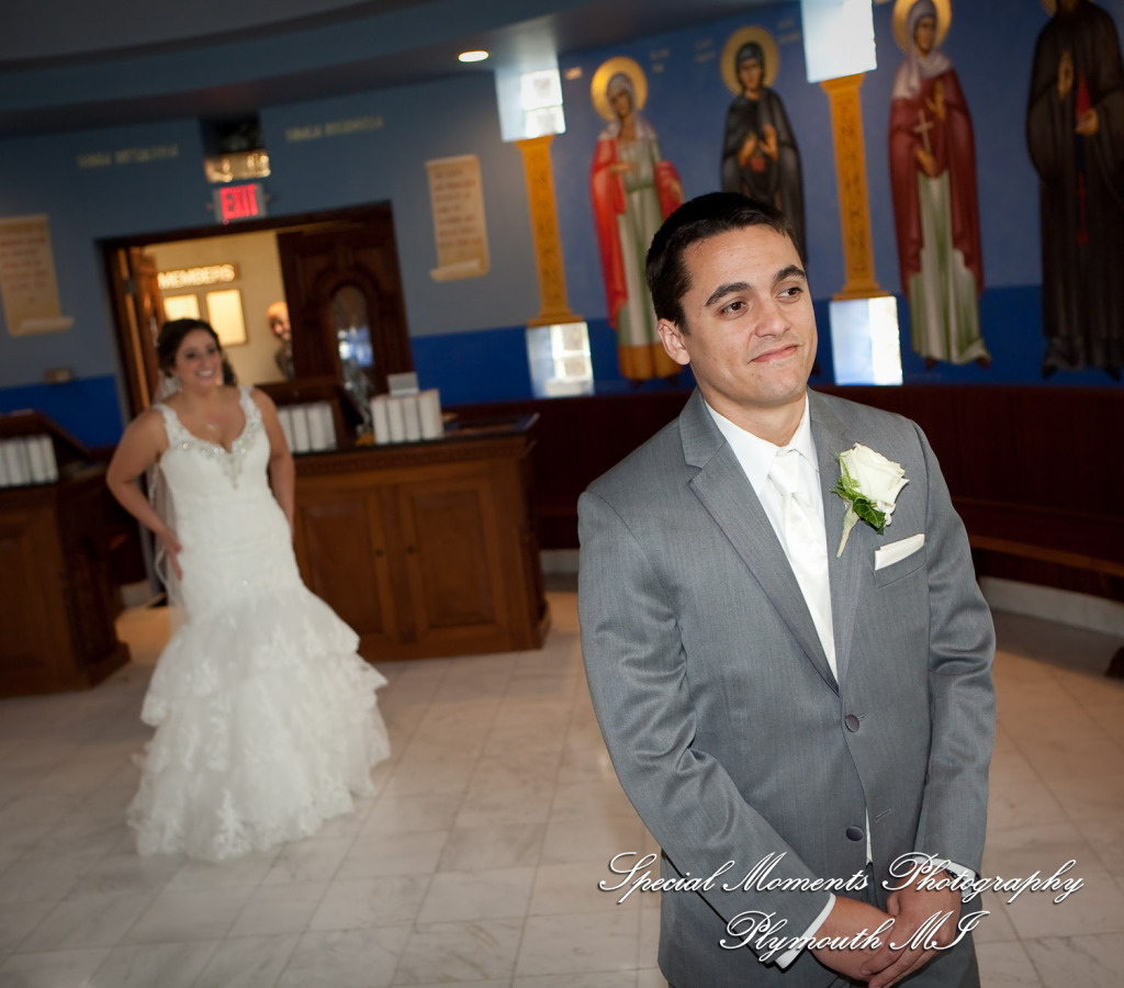 David & Steph at St. John Greek Orthodox Sterling Hts MI wedding photograph