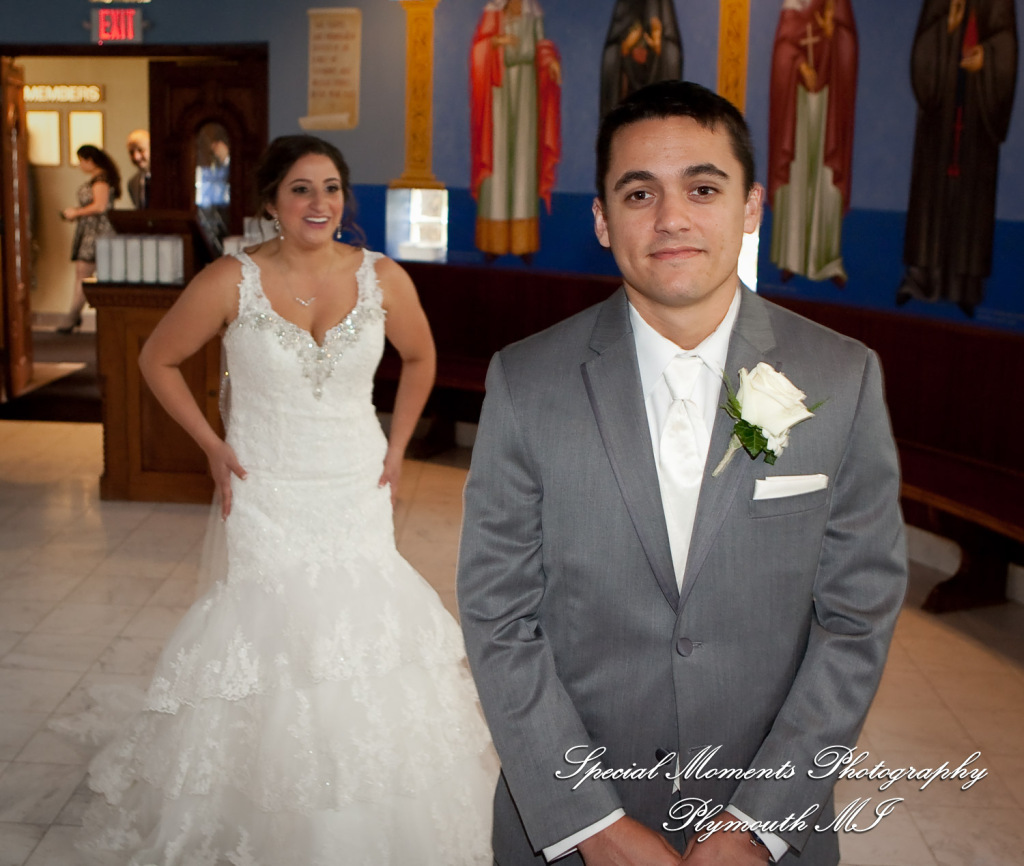 David & Steph at St. John Greek Orthodox Sterling Hts MI wedding photograph