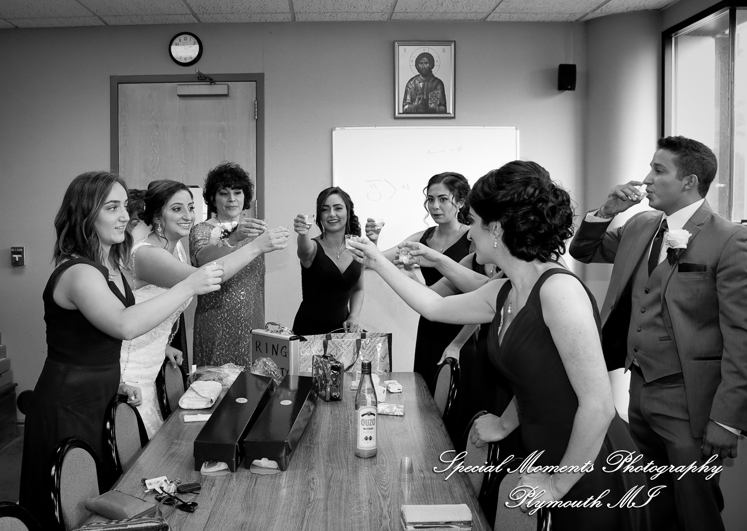 David & Steph at St. John Greek Orthodox Sterling Hts MI wedding photograph