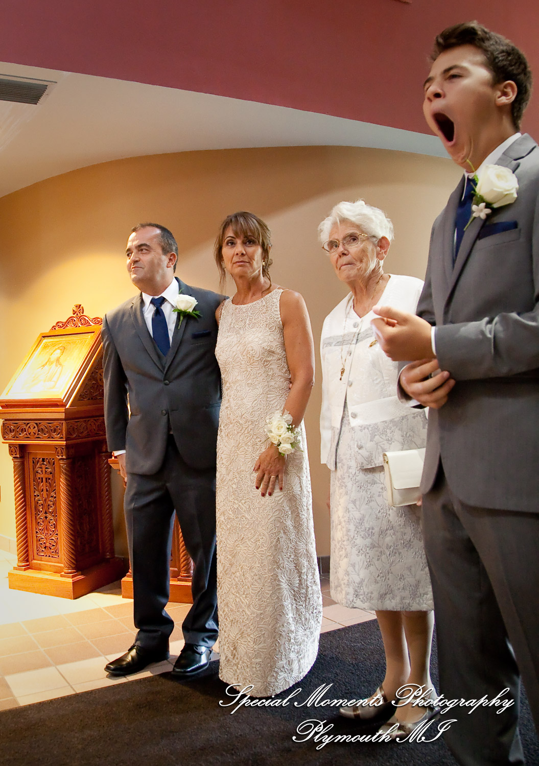 David & Steph at St. John Greek Orthodox Sterling Hts MI wedding photograph