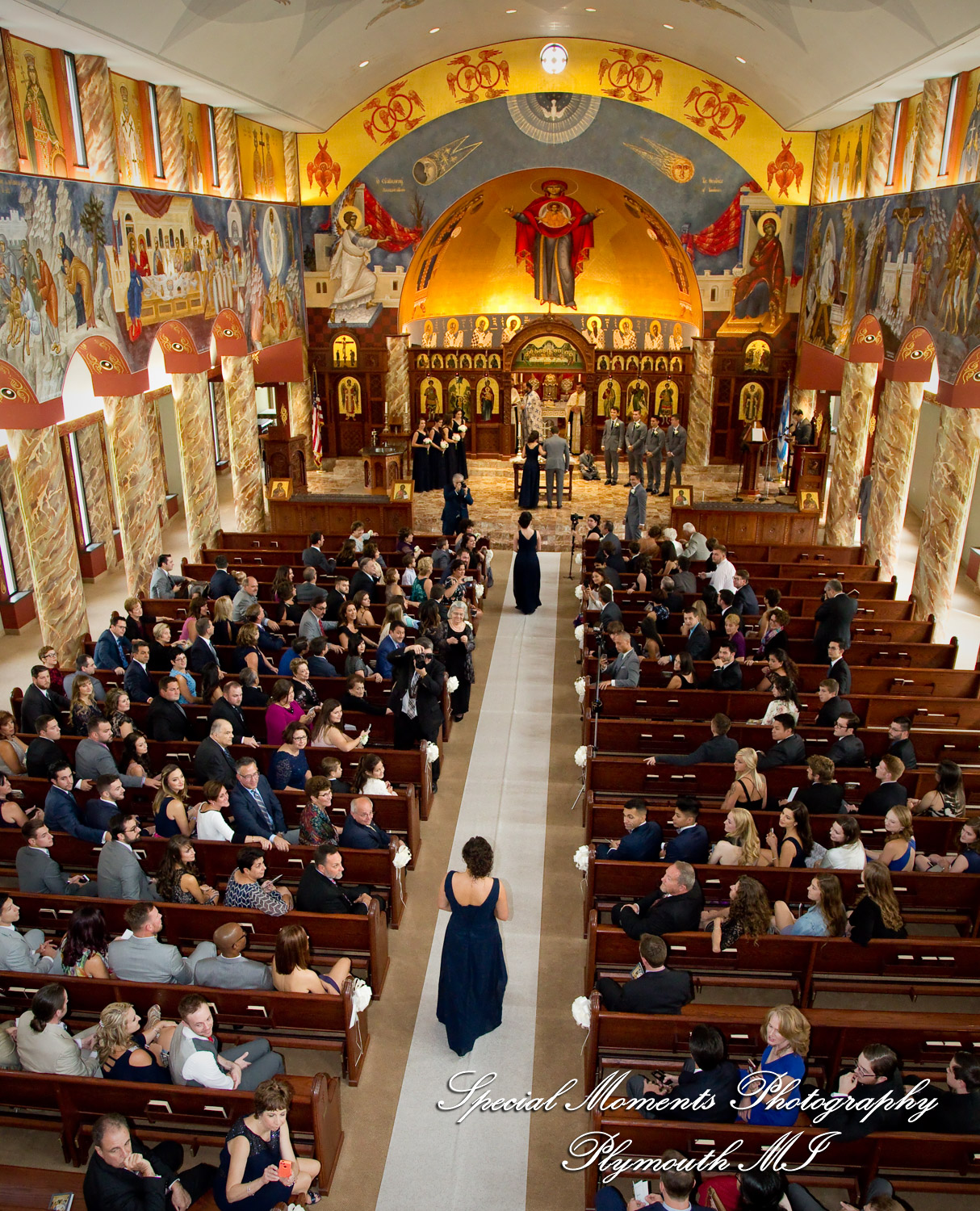 David & Steph at St. John Greek Orthodox Sterling Hts MI wedding photograph