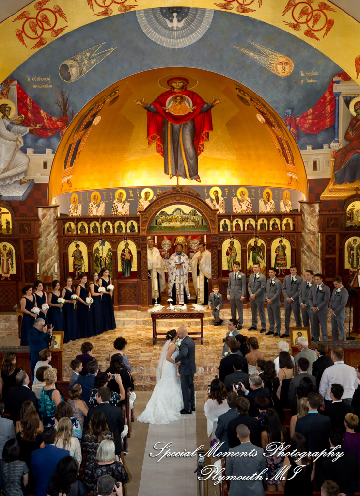 David & Steph at St. John Greek Orthodox Sterling Hts MI wedding photograph