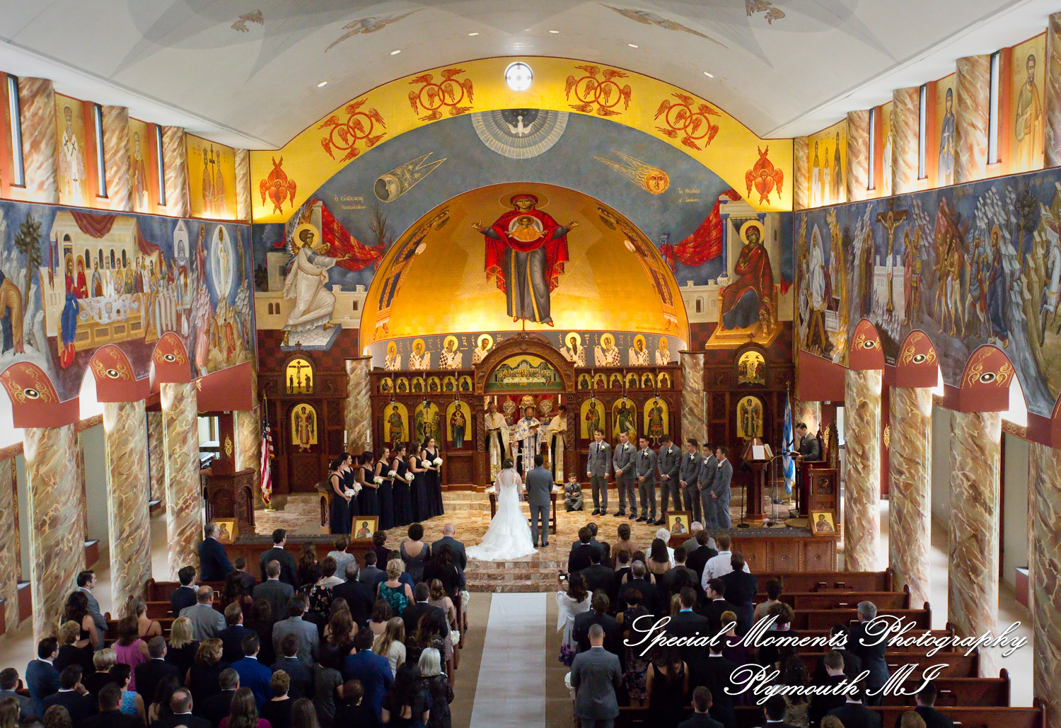 David & Steph at St. John Greek Orthodox Sterling Hts MI wedding photograph