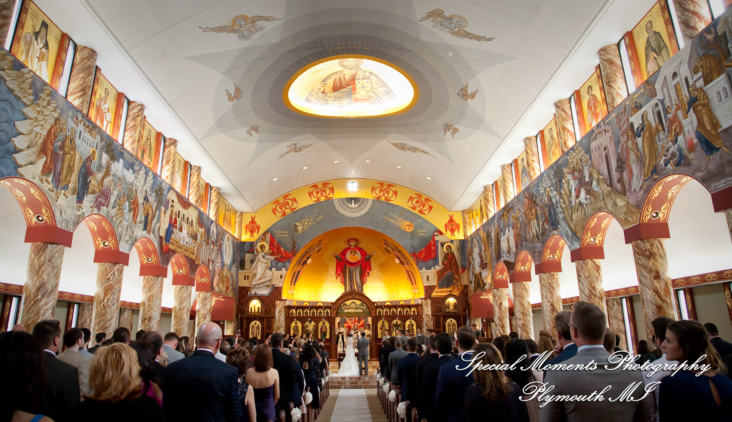 David & Steph at St. John Greek Orthodox Sterling Hts MI wedding photograph