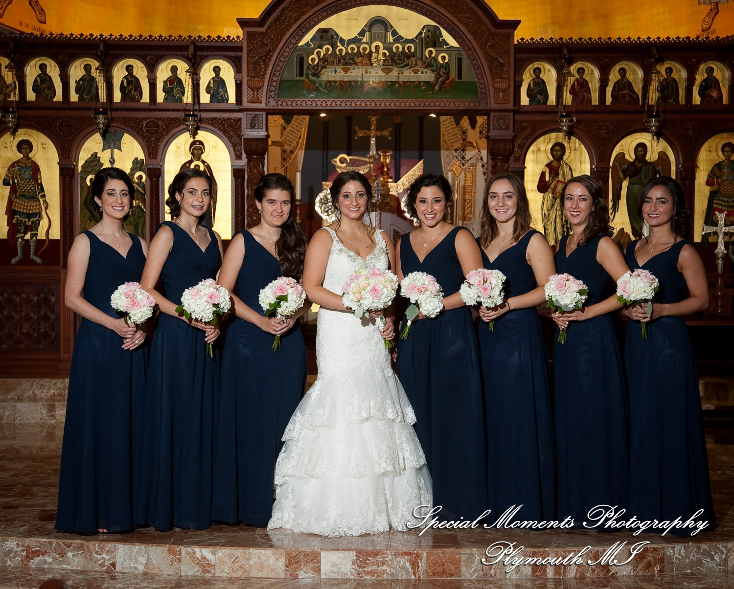David & Steph at St. John Greek Orthodox Sterling Hts MI wedding photograph
