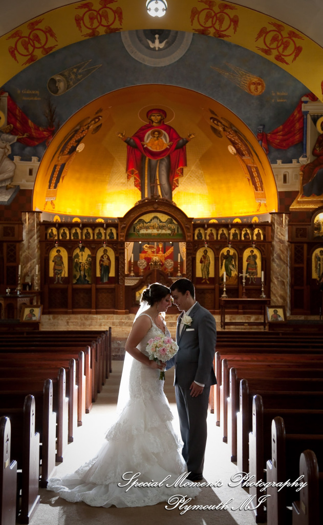 David & Steph at St. John Greek Orthodox Sterling Hts MI wedding photograph