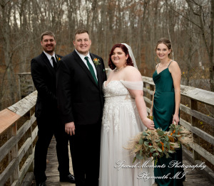 Sarah & Chad at Bloomfield Nature Preserve MI wedding photograph