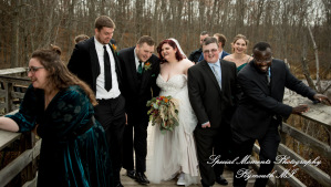 Sarah & Chad at Bloomfield Nature Preserve MI wedding photograph