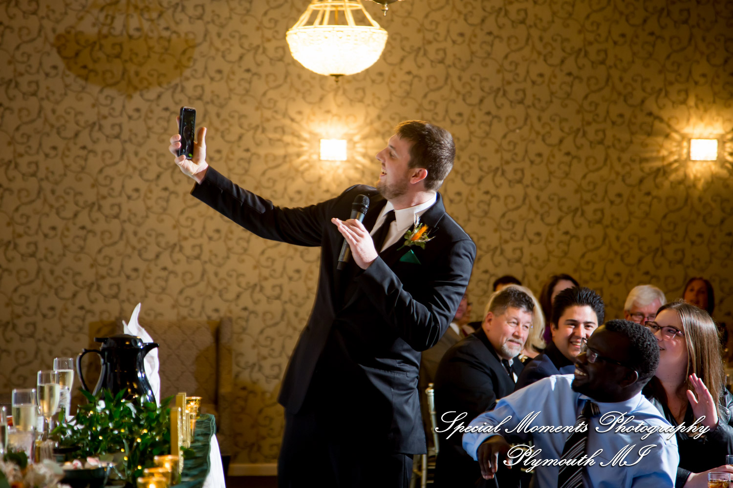 Sarah & Chad at Tina's Country House Macomb Township MI wedding photograph