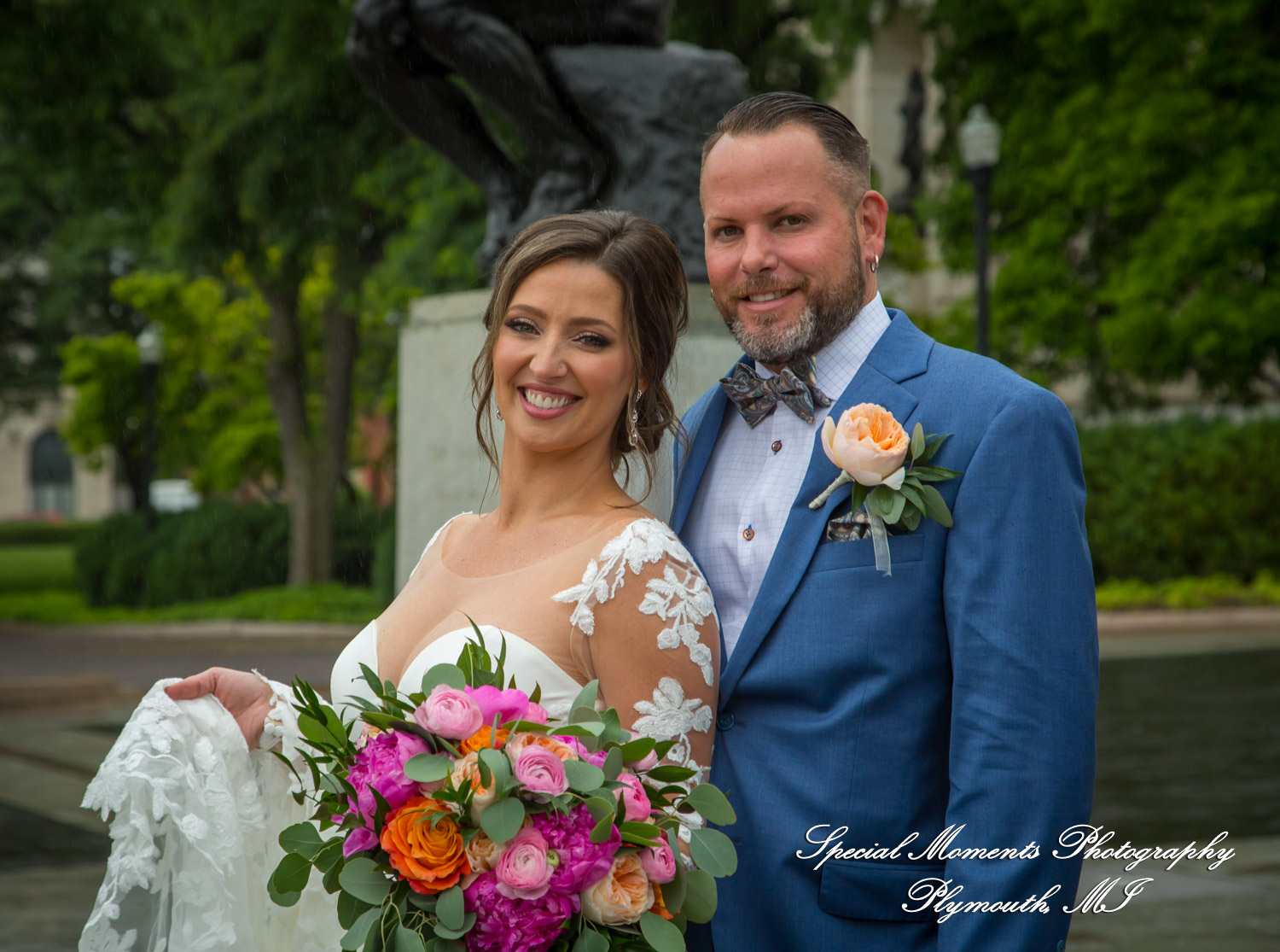 Reanna & Terrance at Sonder Gabriel Richard Hotel Detroit MI wedding photograph