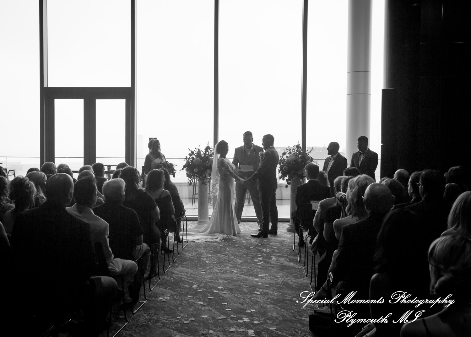 Reanna & Terrance at Elevate at One Campus Martius Detroit MI wedding photograph