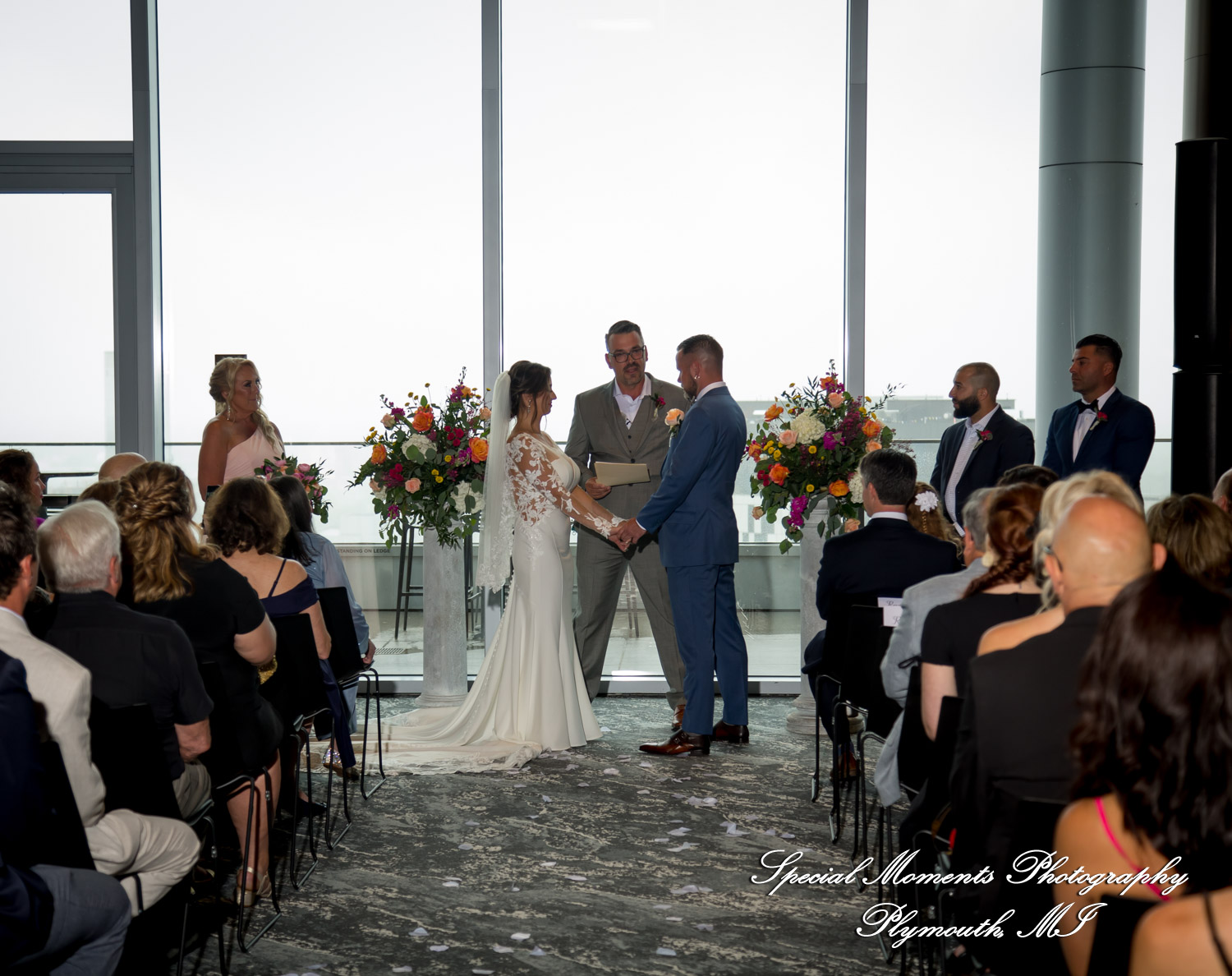 Reanna & Terrance at Elevate at One Campus Martius Detroit MI wedding photograph