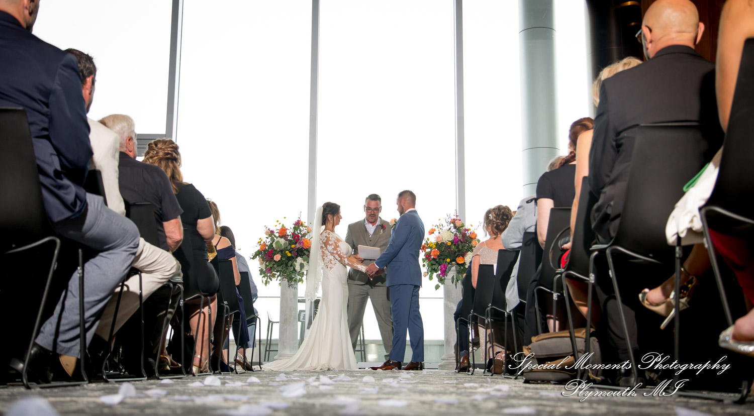 Reanna & Terrance at Elevate at One Campus Martius Detroit MI wedding photograph