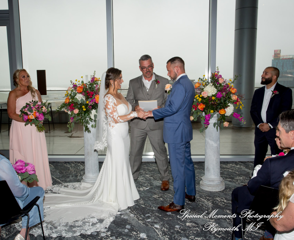 Reanna & Terrance at Elevate at One Campus Martius Detroit MI wedding photograph