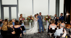 Reanna & Terrance at Elevate at One Campus Martius Detroit MI wedding photograph