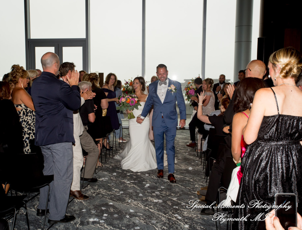 Reanna & Terrance at Elevate at One Campus Martius Detroit MI wedding photograph