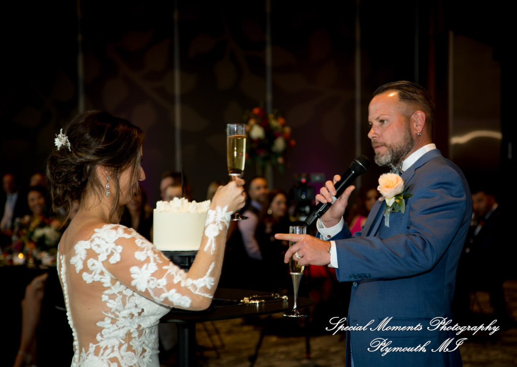 Reanna & Terrance at Elevate at One Campus Martius Detroit MI wedding photograph