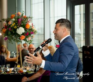 Reanna & Terrance at Elevate at One Campus Martius Detroit MI wedding photograph