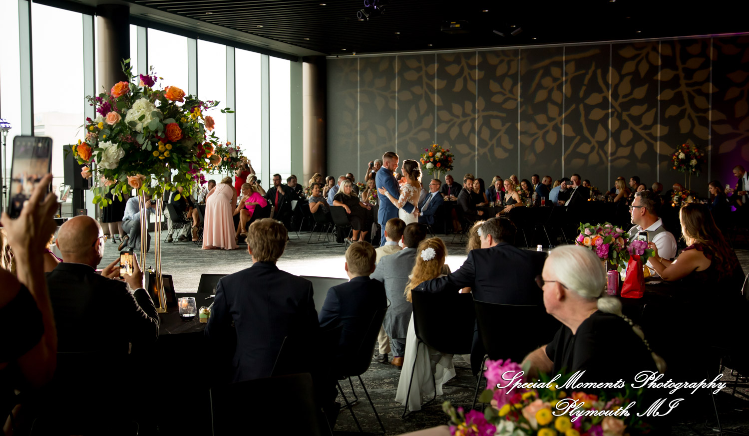 Reanna & Terrance at Elevate at One Campus Martius Detroit MI wedding photograph