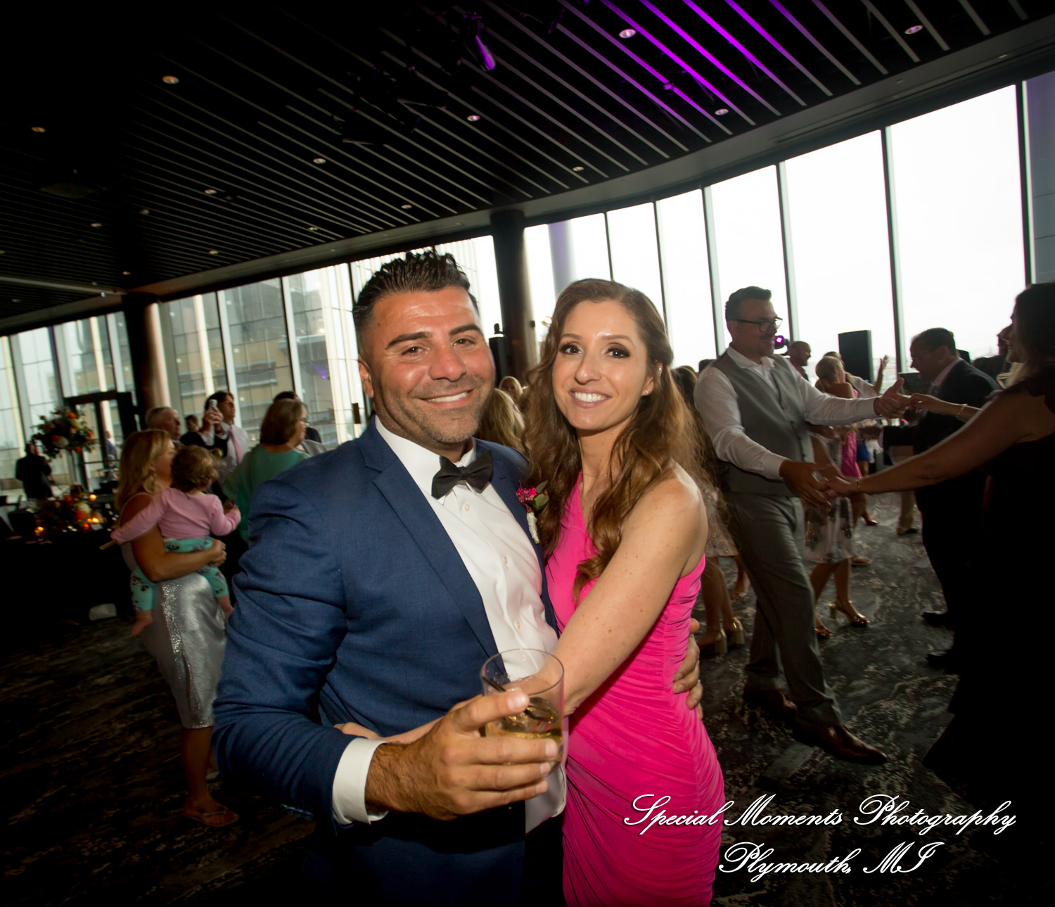 Reanna & Terrance at Elevate at One Campus Martius Detroit MI wedding photograph