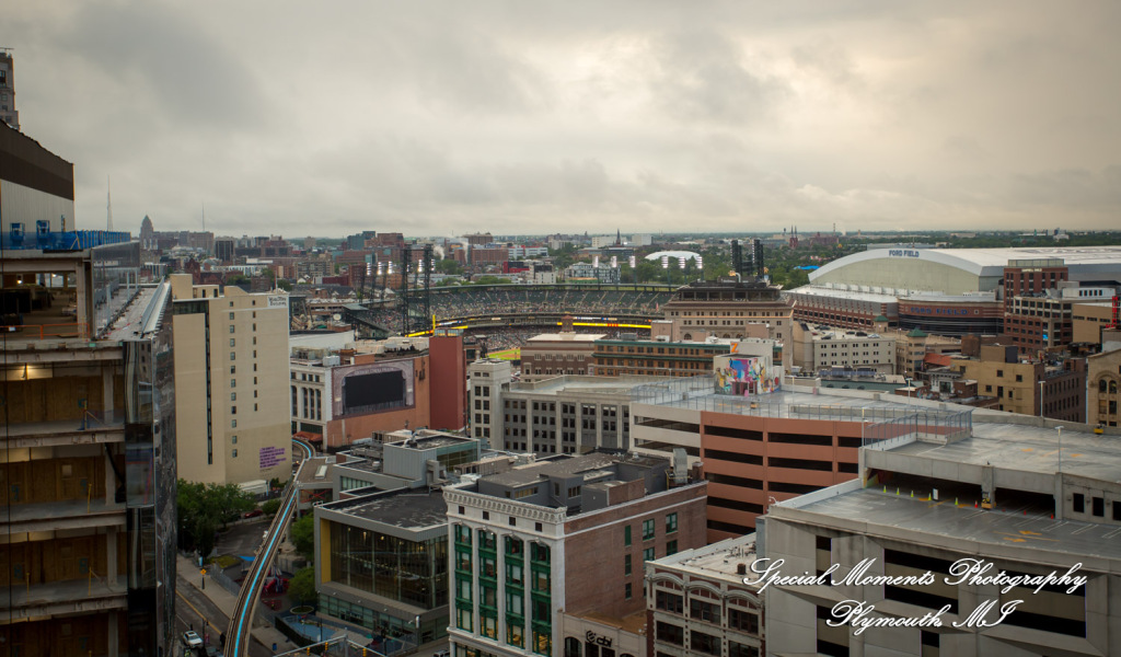 Reanna & Terrance at Elevate at One Campus Martius Detroit MI wedding photograph