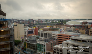 Reanna & Terrance at Elevate at One Campus Martius Detroit MI wedding photograph